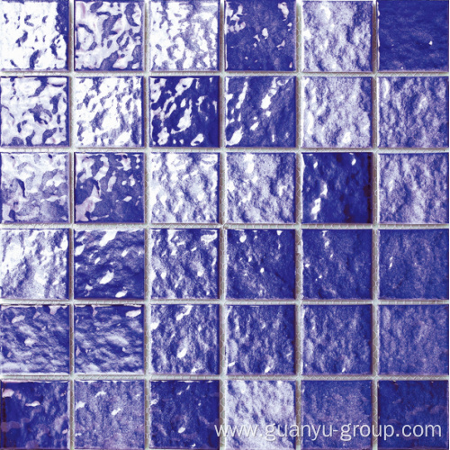 Glazed Bumpy Surface Purple Porcelain Pool Mosaic